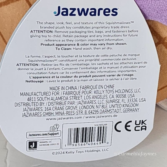 DIBBS 🍨 Scented RARE Purple Ice Cream Fudge & Sprinkles Sundae Squishmallow NWT - Picture 7 of 8
